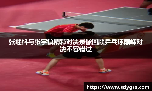 张继科与张宇镇精彩对决录像回顾乒乓球巅峰对决不容错过